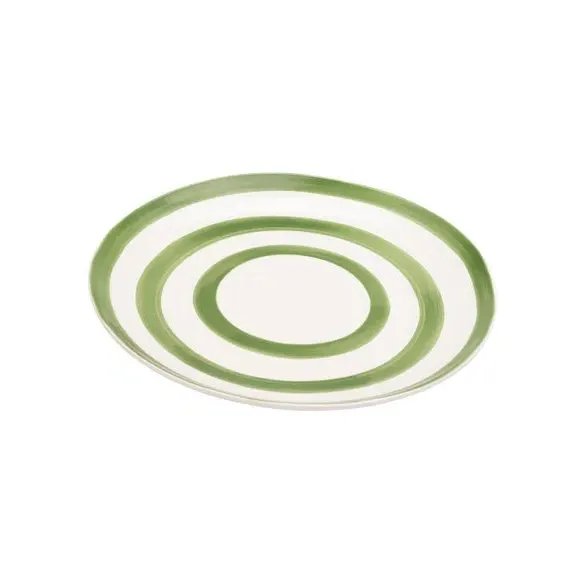 4-Piece Dinner Plate Set - Green, Stoneware