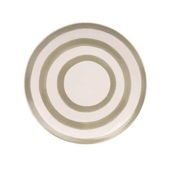4-Piece Dinner Plate Set - Grey, Stoneware