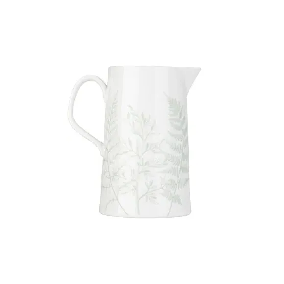 Botanical Pitcher Jug - White, Bone China