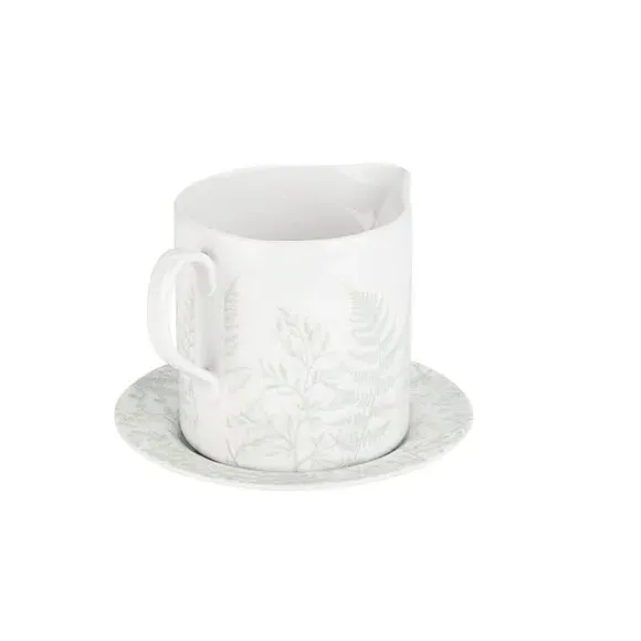 Gravy Boat with Saucer - White, Fine China