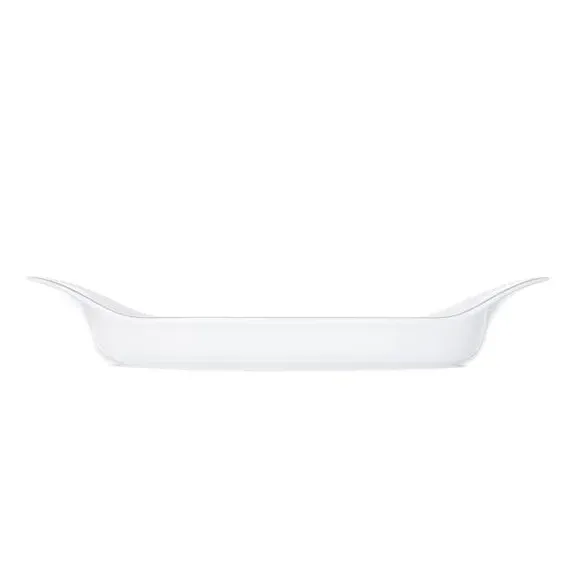 Large Oval Serving Dish with Handles - White