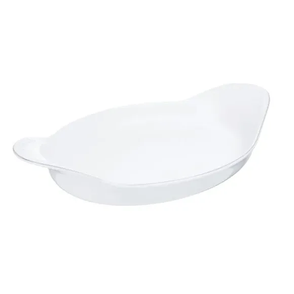 Large Oval Serving Dish with Handles - White image