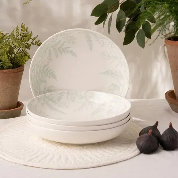 Set of 2 Pasta Bowls - White, Bone China image