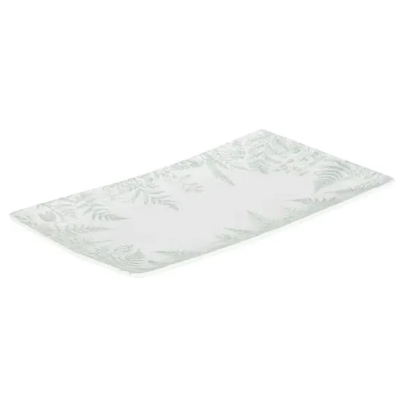 Set of 2 Rectangular Platters - White, Bone China image