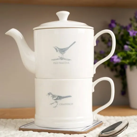 Tea for One Set with Stacking Teapot - Grey image
