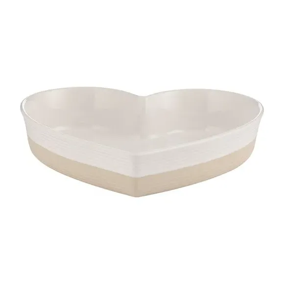 Heart Baker Dish - Cream, Stoneware