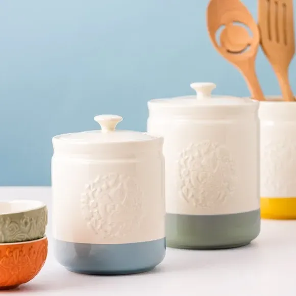 Large Storage Jar with Airtight Lid - Stoneware