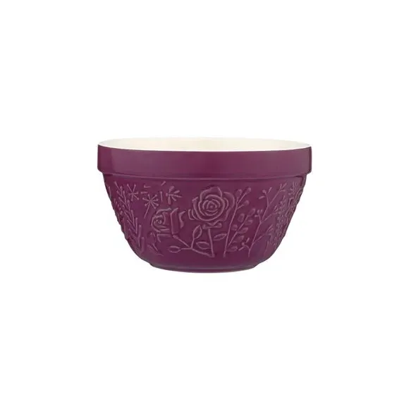 Pudding Basin with Embossed Design - Purple