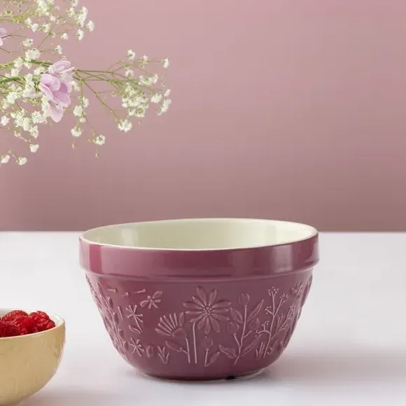 Pudding Basin with Embossed Design - Purple image