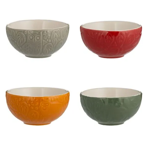 Set of 4 Mini Bowls - Natural, Stoneware