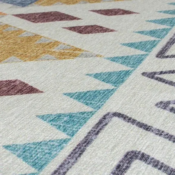 Aztec Washable Rug - Multicoloured