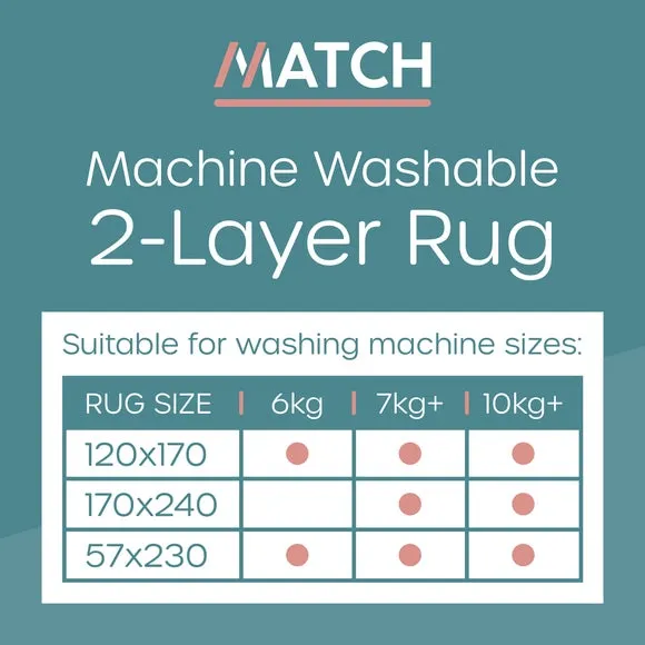 Striped Washable Rug - Ochre
