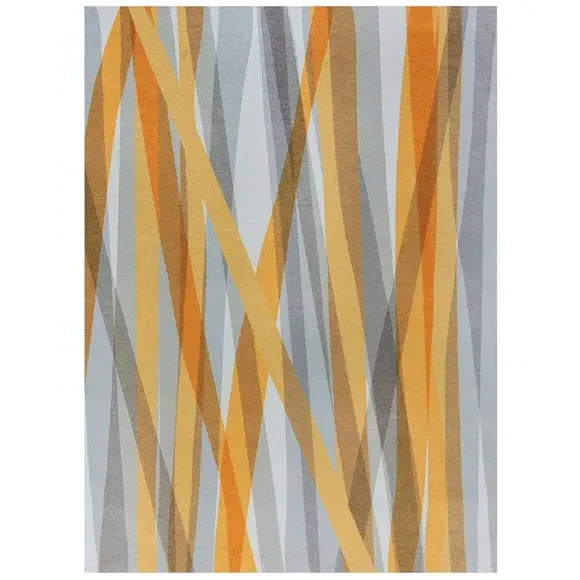 Striped Washable Rug - Ochre