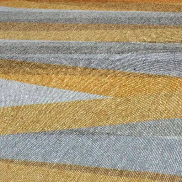 Striped Washable Rug - Ochre
