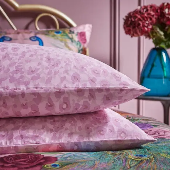 Pillowcase Pair Reversible - Pink, Cotton