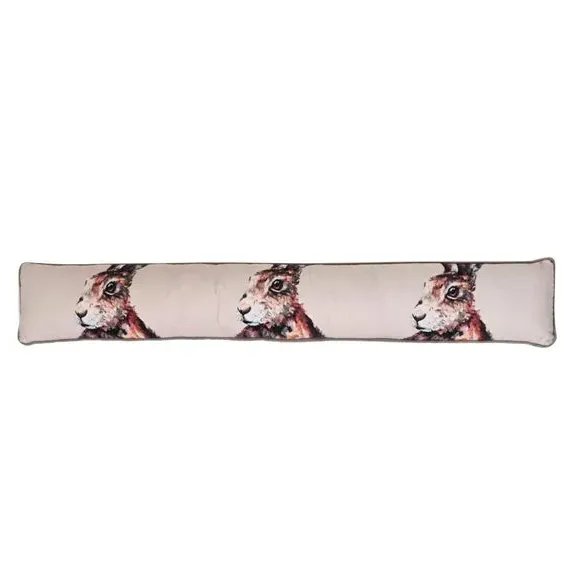 110cm Draught Excluder Hare Print - Cream, Cotton image