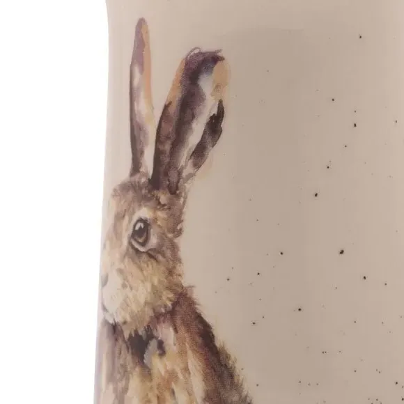 Ceramic Hare Vase with Wide Opening - White