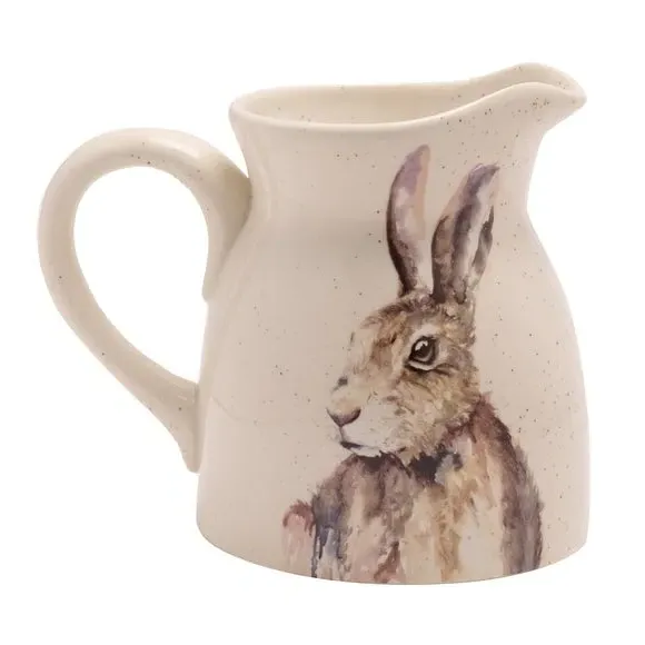 Hare Design Jug - Off-White, Speckled Ceramic