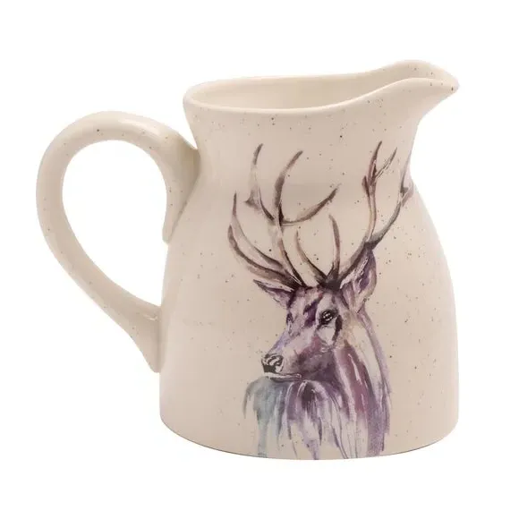 Large Stag Jug with Handle - Off-White, Ceramic