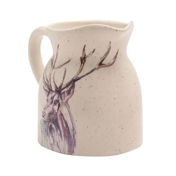 Large Stag Jug with Handle - Off-White, Ceramic