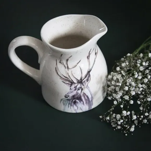 Large Stag Jug with Handle - Off-White, Ceramic image