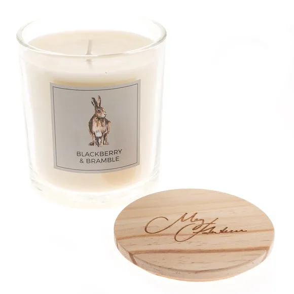 Scented Candle with Hare Design - Natural, Soy Wax
