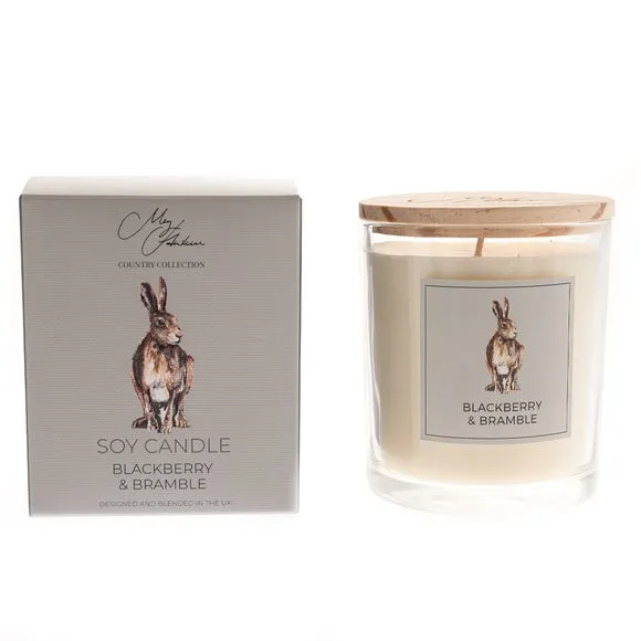 Scented Candle with Hare Design - Natural, Soy Wax image