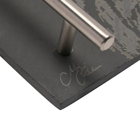 Stag Slate Tray with Handles - Black, Slate