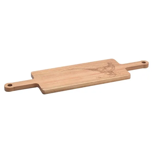 Wooden Serving Board with Handles - Brown, Wood