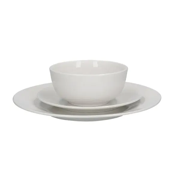 12-Piece Dinner Set - White, Porcelain