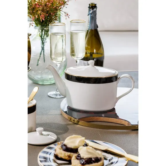 4-Cup Teapot Art Deco Design - Black, China image