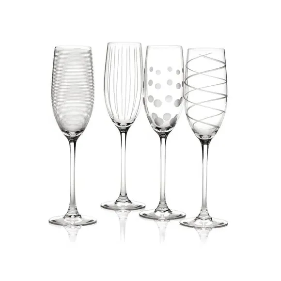 4-Piece Champagne Flute Set - Clear, Crystal