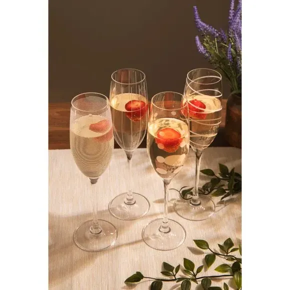 4-Piece Champagne Flute Set - Clear, Crystal image