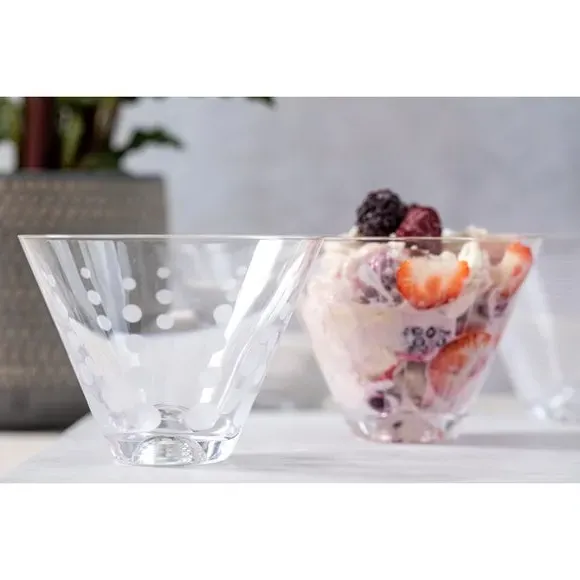 4-Piece Stemless Martini Glass Set - Clear Crystal