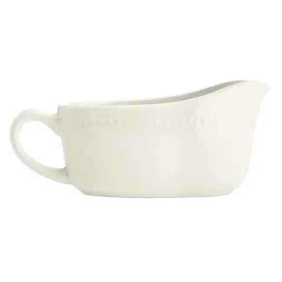 Gravy Boat with Handle - White, Stoneware