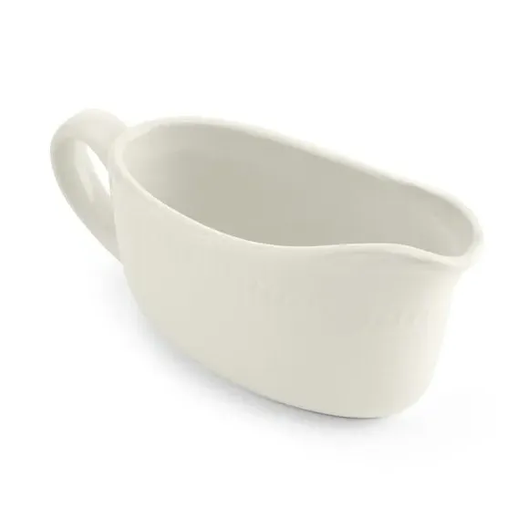 Gravy Boat with Handle - White, Stoneware