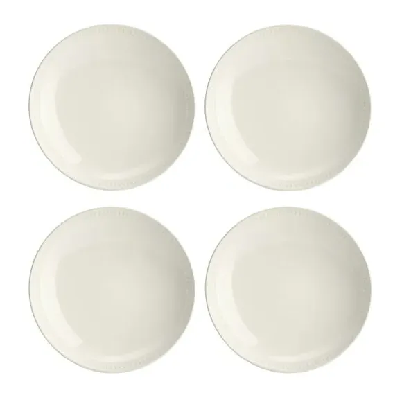 Set of 4 Pasta Bowls - White, Stoneware