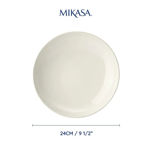 Set of 4 Pasta Bowls - White, Stoneware