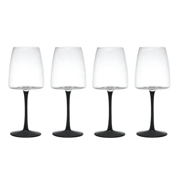 Set of 4 Red Wine Glasses - Clear, Crystal