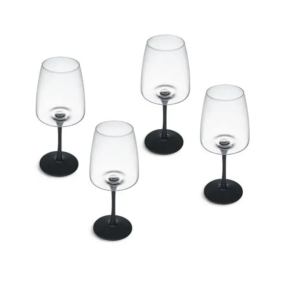 Set of 4 Red Wine Glasses - Clear, Crystal