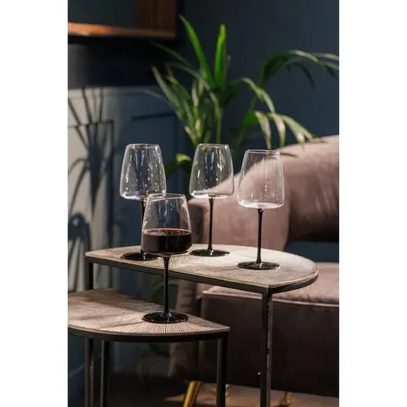 Set of 4 Red Wine Glasses - Clear, Crystal
