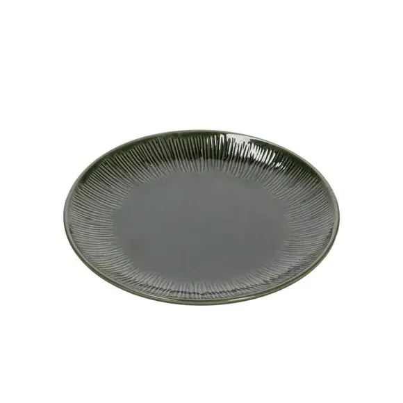 Set of 4 Side Plates - Green, Stoneware