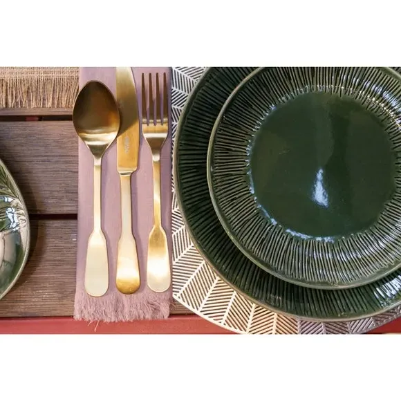 Set of 4 Side Plates - Green, Stoneware image
