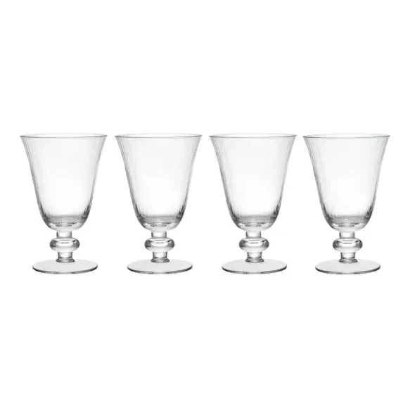 Set of 4 Wine Glasses - Clear, Crystal