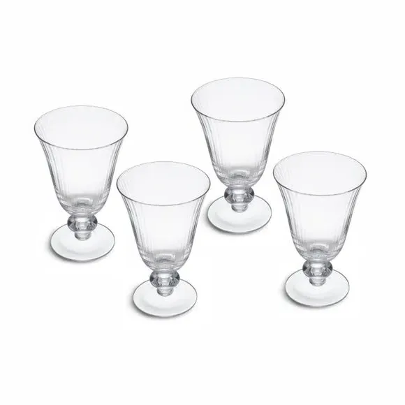 Set of 4 Wine Glasses - Clear, Crystal