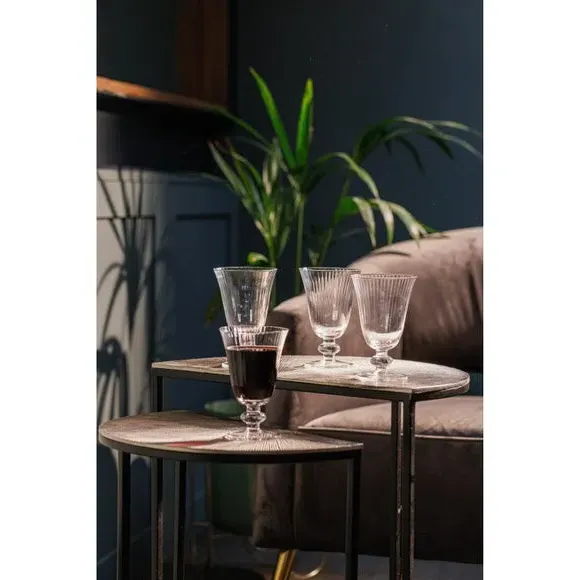 Set of 4 Wine Glasses - Clear, Crystal