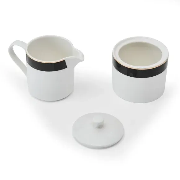 Sugar and Creamer Set - White, Fine China
