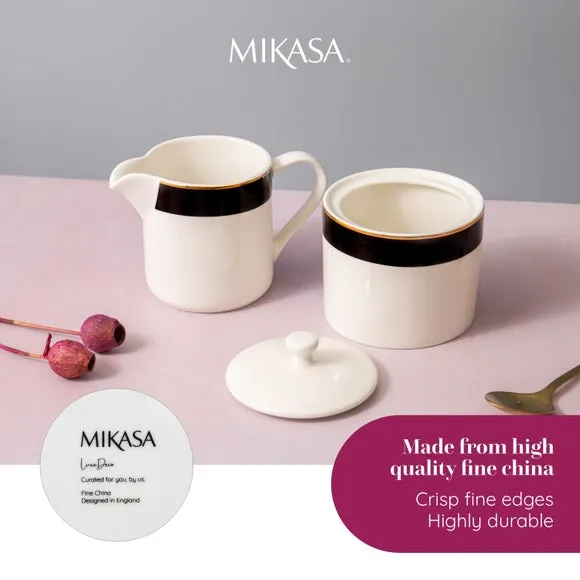 Sugar and Creamer Set - White, Fine China