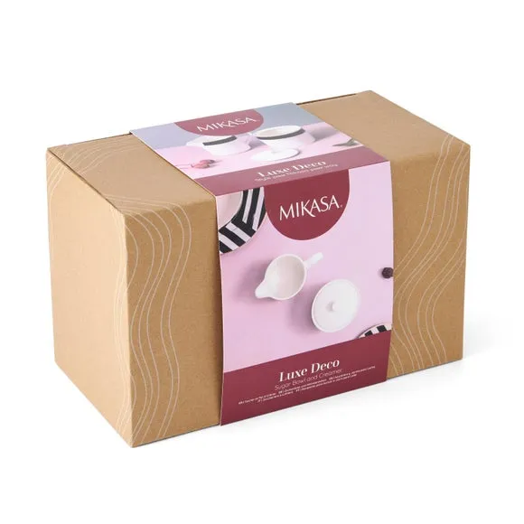 Sugar and Creamer Set - White, Fine China