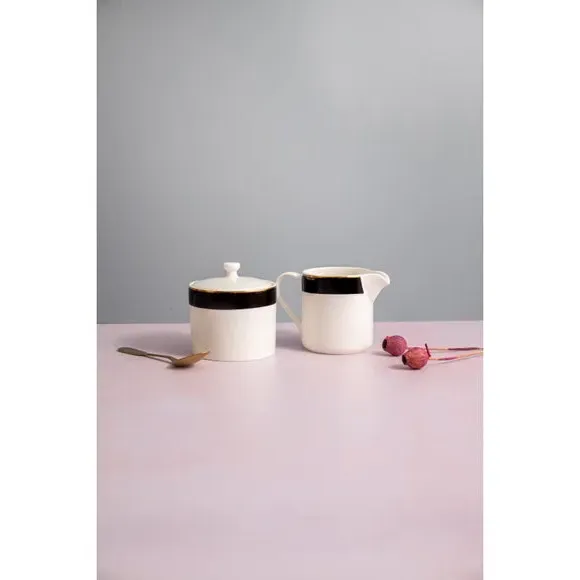 Sugar and Creamer Set - White, Fine China image